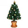 3' Pre-Lit Fiber Optical Firework Christmas Tree - Color: Green - Size: 3 ft