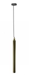 Matte Brass Cylindrical Pendant Lamp