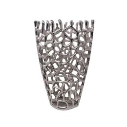 7' X 7' X 13' Silver Aluminum Branch Twig Small Table Vase