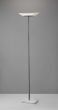 Contempo Oval Torchiere in Brushed Steel Metal