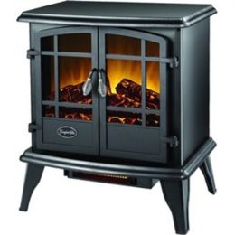 Comfort Glow The Keystone Electric Stove with Infrared Quartz (Black)