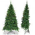 Prelit Artificial Half Christmas Tree with 8 Flash Modes-5 ft - Color: Green - Size: 5 ft